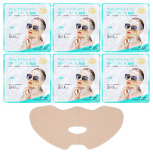 6 Stks Zonbescherming Hydrogel Masker Halve Dekking Koelend Plaatje