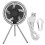 (Gray) Tragbarer Campingventilator 3-Stufen USB Halter Grau 1