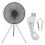 (White) Tragbarer Campingventilator 3-Stufen USB Halter Grau 1