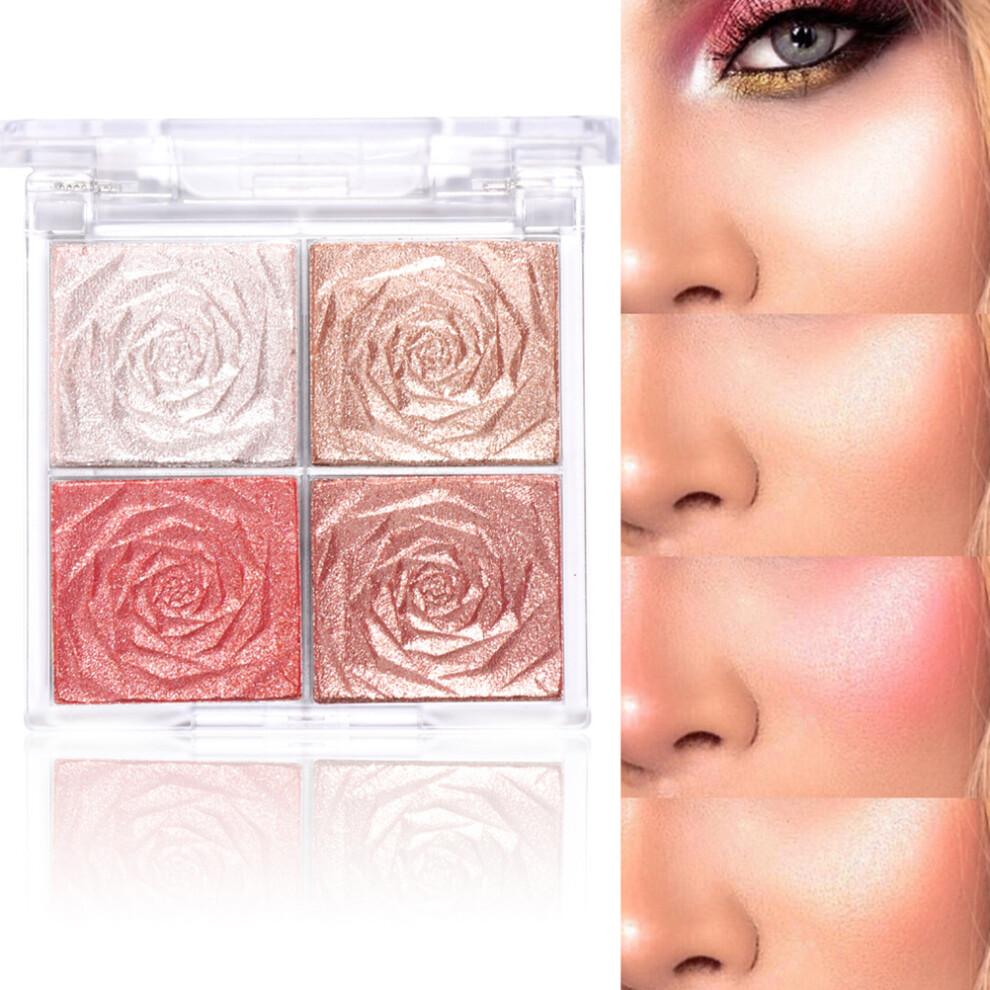 Professional Face Highlighter Waterproof Pigment Powder Palette