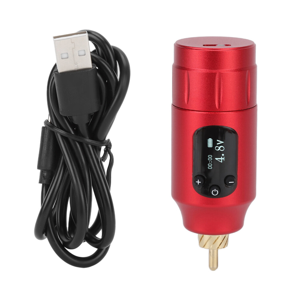Red (Red) Cordless Tattoo Power Supply Rca Usb Rechargeable
