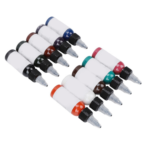 10 Farben Tattoo Tinte Set 300ml Multicolor Körpertattoos 2