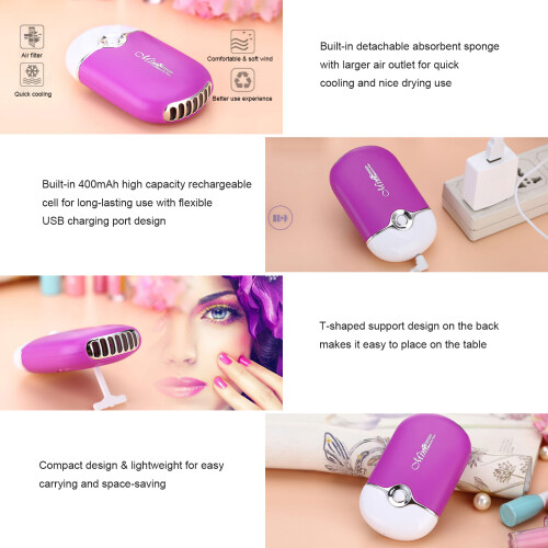 USB-Minilippenventilator mit Akku und Halterung 2