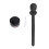(Black) 3pc Silicone Eyeliner Brush 4g 1