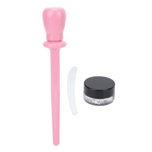 (Pink) 3pcs Silicone Eyeliner Applicator Waterproof Guide Cyan