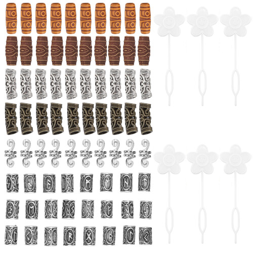 (Silver) DIY Haar Kralen Legering Hars Dreadlocks Goud Accessoire