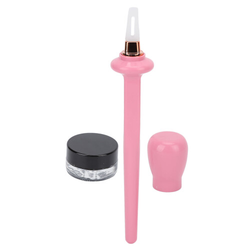 (Pink) 3pcs Silicone Eyeliner Applicator Waterproof Guide Cyan 2