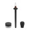 (Black) 3pc Silicone Eyeliner Brush 4g 3