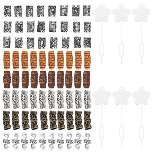(Silver) DIY Haar Kralen Legering Hars Dreadlocks Goud Accessoire 2