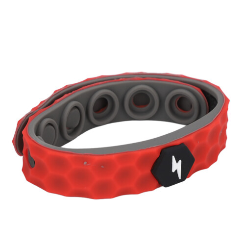 (Red) Red Silicone Electrostatic Negative Ion Bracelet 1