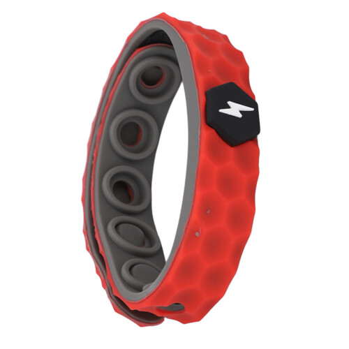 (Red) Red Silicone Electrostatic Negative Ion Bracelet 2