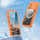 For iPhone 17 360° Full Body Waterproof phone Case Orange 10