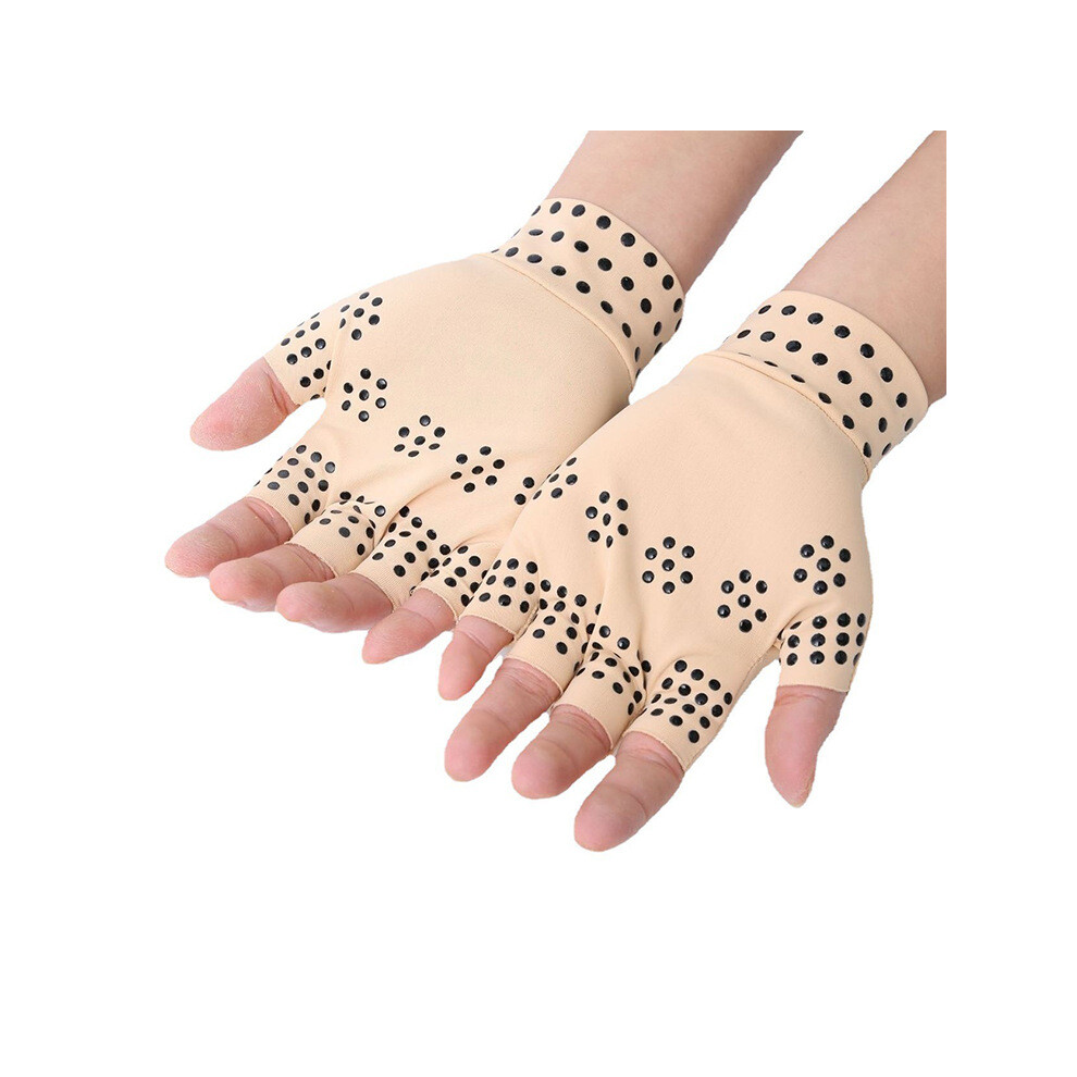 Magnetic Therapy Gloves Relief Hand Pain Skin Color Arthritis Gloves