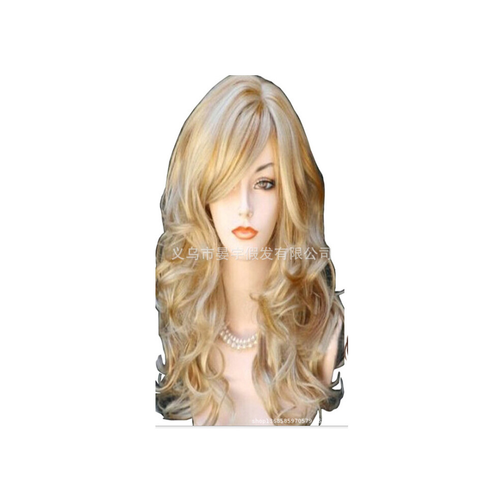 Unisex Brown (Brown) Women Long Wavy Curly Wig Synthetic