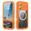 For iPhone 17 360° Full Body Waterproof phone Case Orange 3