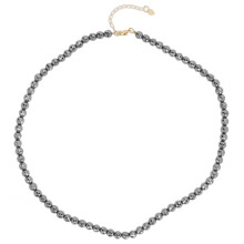 Terahertz-Runde Perlenkette 128 Facetten Naturstein Damen