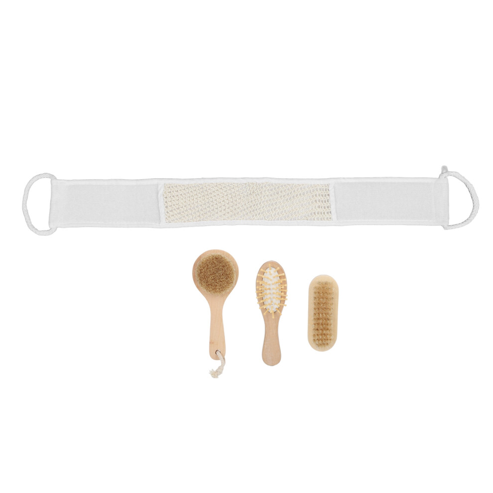 4pcs Sisal Exfoliating Back Scrubber Men Women Bath Shower Set