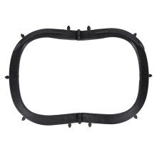 Zwarte opvouwbare rubberen dam frame houder