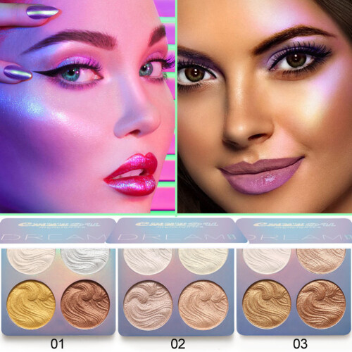 4-Farben-Highlighter-Palette 3D Glitter Powder Makeup 2