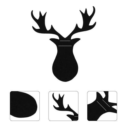 8Pcs Christmas Elk Head Cutter Fork Bag Tableware Cover Decoration 2