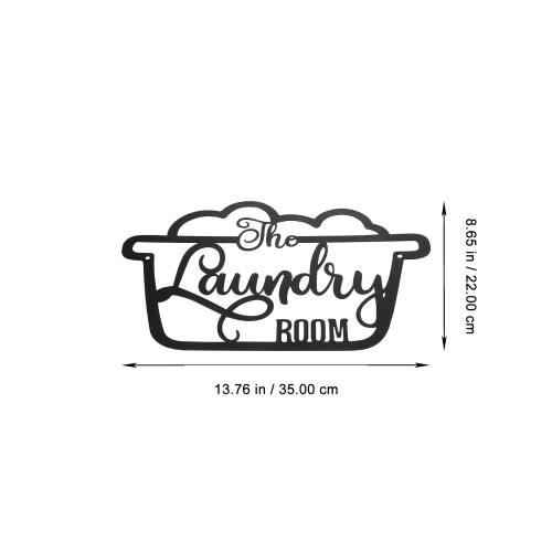 Rustic Black Iron Laundry Room Sign Creative Decorative Wall Art 1