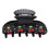 (Black) Cherry Pattern Acetate Rhinestone Hair Clip Black 1