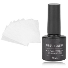 Nagelverlängerung Fiberglas-Set 15ml Gel + 10 Folien DIY