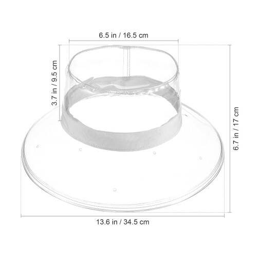 1 Styck Transparent Vattentät Korghatt Vit 1