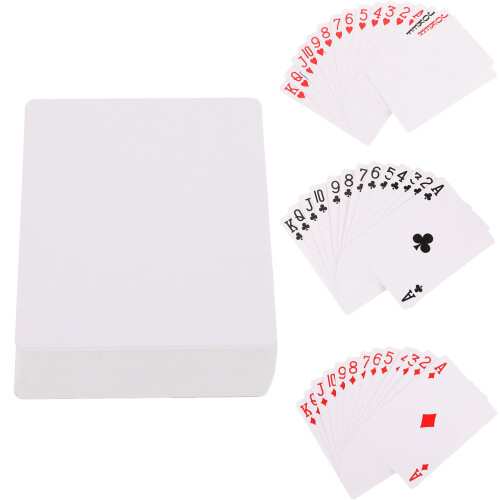 1 Set Papper Värmeöverföring Pokerkort Partyspel