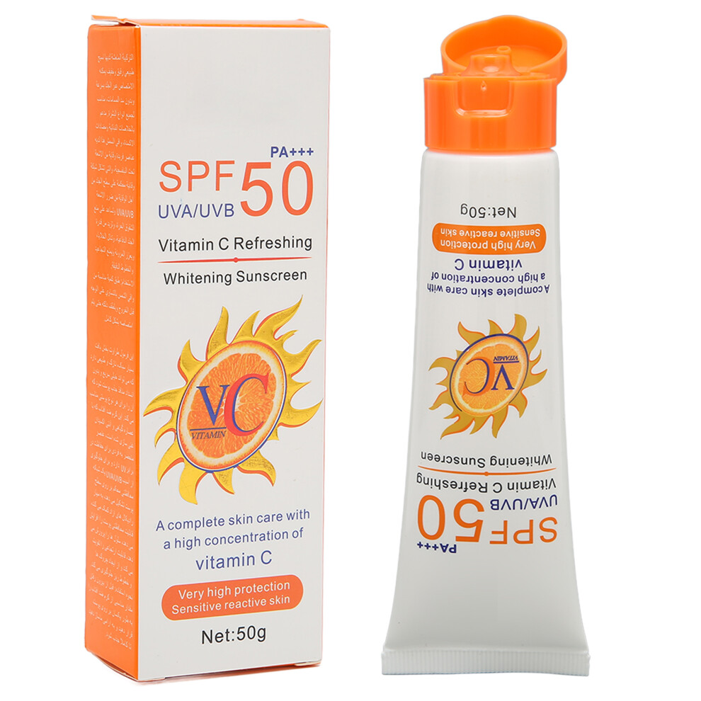 1.8 Oz Face Sunscreen Lotion SPF50 PA+++ Vitamin C Physical