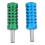 2x Aluminium-Tätowiergerät-Griff Ø2,1cm Grün/Blau 4