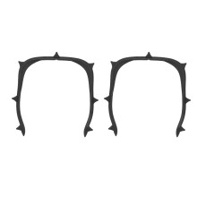 (L) 2x Tandheelkundig Rubberdamframe, autoclaafbaar