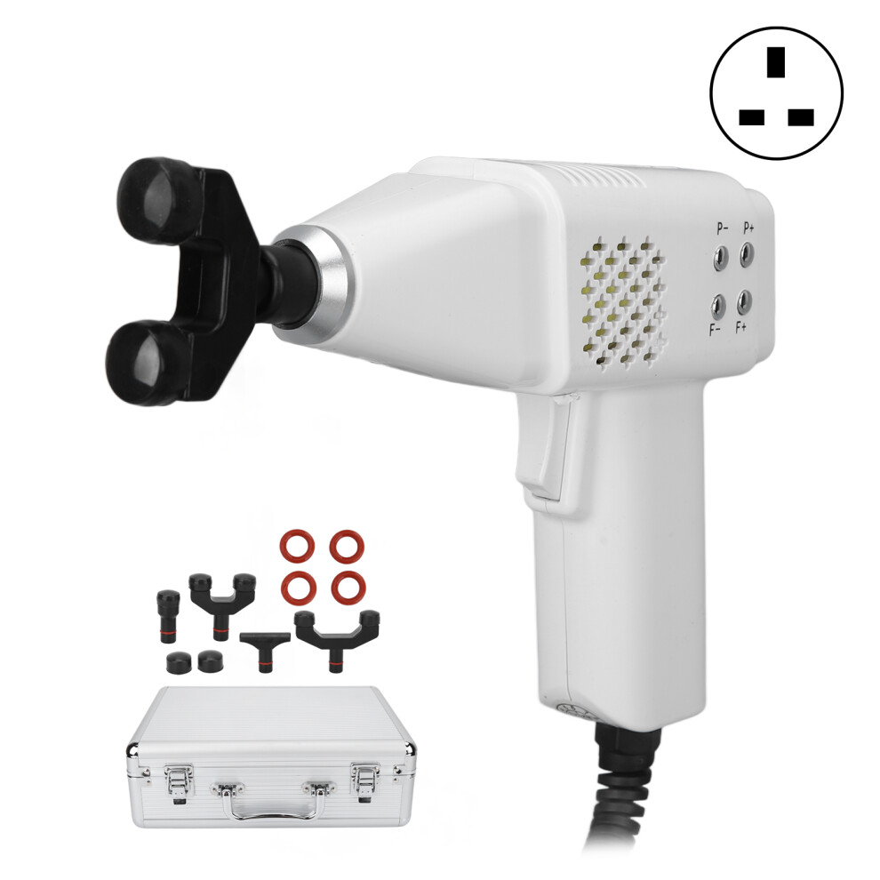 (UK Plug) Chiropractic Adjuster 4 Heads 9 Strength Spine Massager 100-240V