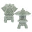 2 mini beeldje lantaarn japans bonsaidecor 1
