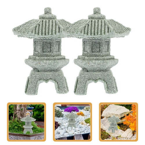 2 mini beeldje lantaarn japans bonsaidecor 2