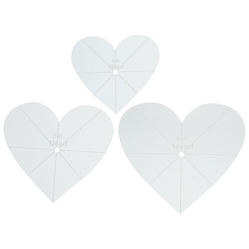 3Pcs Akryl Patchworklinjaler Professionella Sylinjaler Hjärtformad 2