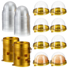 200 Pcs Form Måntårtsbricka Dessertlåda Gyllene