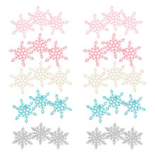 50Pcs Diy Handgjorda Hårnålsmaterial För Barn Sy Mini Snöflinga Patch