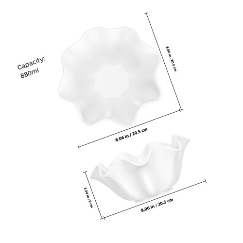 Ceramisk Matserverings , Salladsskål, Efterrätts 1