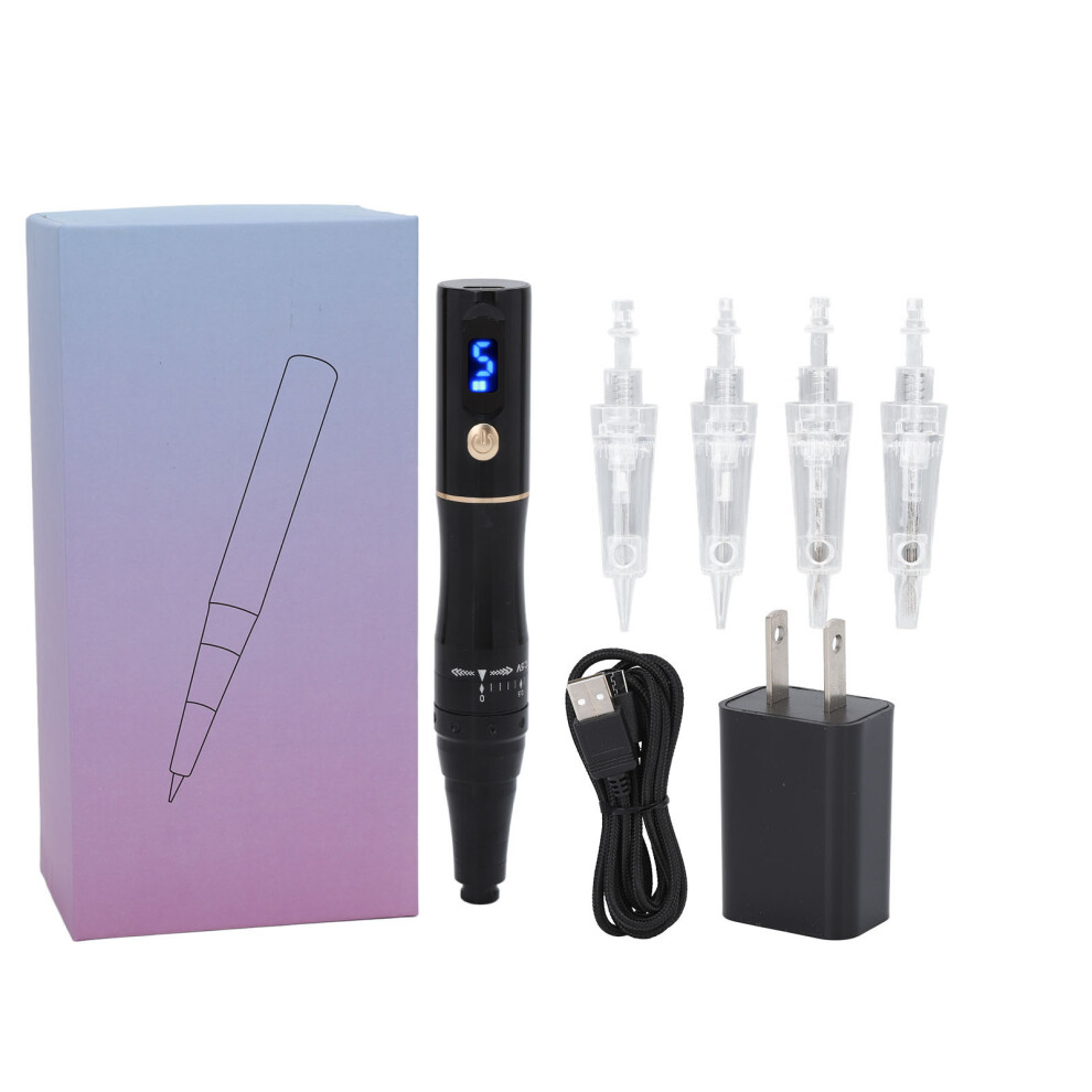 (US Plug) Rechargeable Microblading Machine Eyebrow Lip Tattoo Pen EU Plug