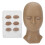 (Coffee) Removable Eyelid Silicone Mannequin Head Pink Training 1