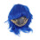 Short Blue Fluffy Anime Cosplay Synthetic Wig 2