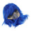 Short Blue Fluffy Anime Cosplay Synthetic Wig 4