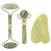 3x Jadestone-Gesichtsroller zum Straffen & Lifting