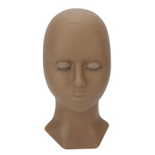 (Double Eyelid Brown) Weicher Silikon-Praktikerkopf in Braun