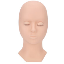 (Double Eyelid Pink) Weicher Silikon-Praktikerkopf in Braun