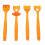 (Orange) 4 Pezzi Trainer Labbra e Lingua Arancione 4
