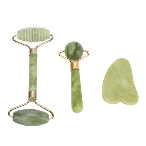 3x Jadestone-Gesichtsroller zum Straffen & Lifting 1