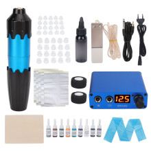 (EU Plug) Tattoostift-Set LED für Einsteiger blau