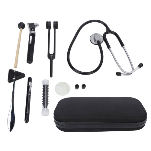 Medical Diagnostic Set Otoscope Stethoscope Tuning Fork Reflex Kit 2